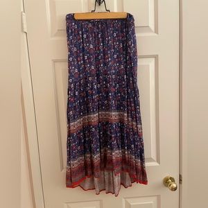 Floral Long Flowy Skirt